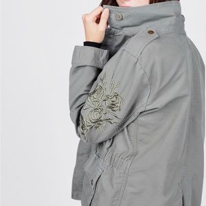 Calvin Klein Embroidered Rose military jacket 🌹